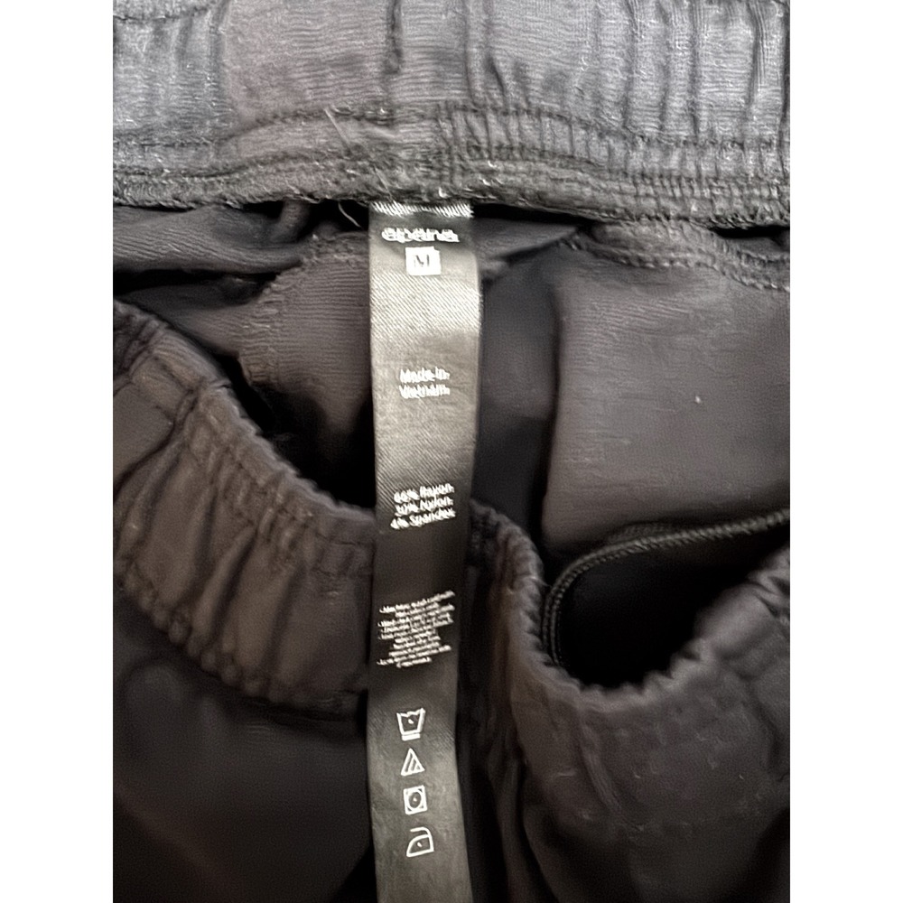 Apana Black Athletic Jogger Pants Elastic Waist Womens Athleisure Workout Lounge - Picture 6 of 6
